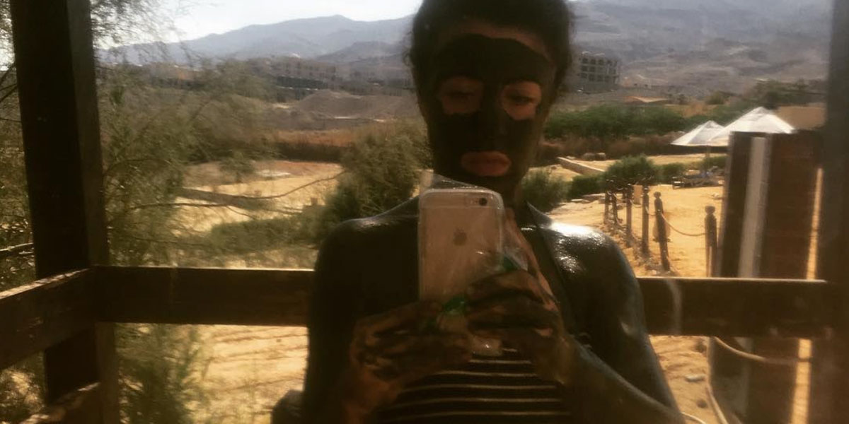 A Dead Sea mud mask in Amman, Jordan