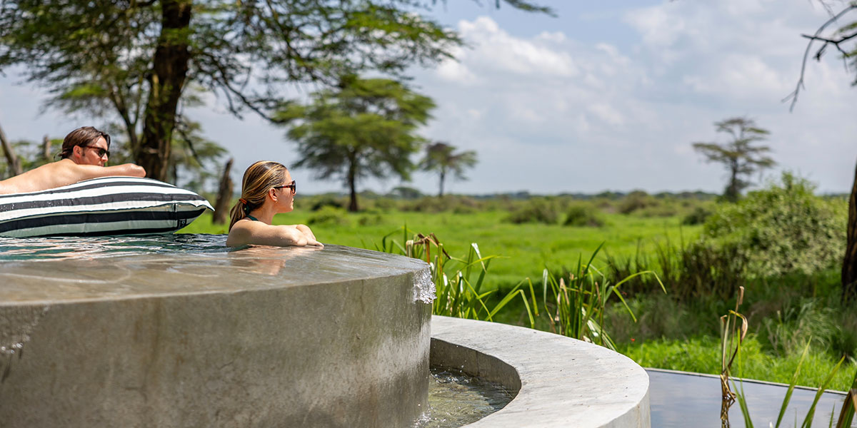 An infinity pool in Kimana, Kenya