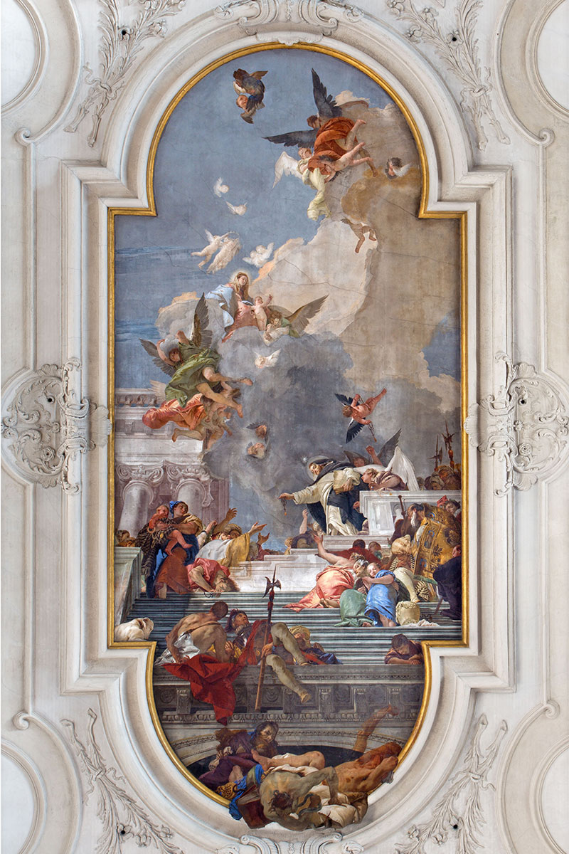 A ceiling fresco by Tiepolo at I Gesuati church.