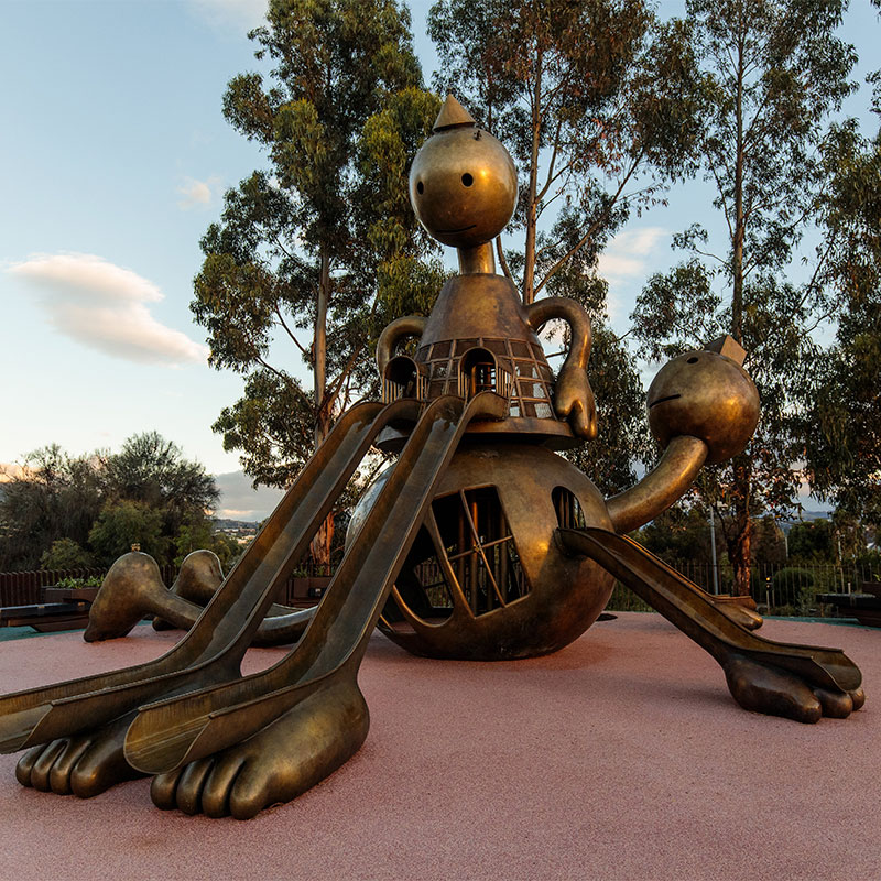 American sculptor Tom Otterness’s Girls Rule (2016-18).