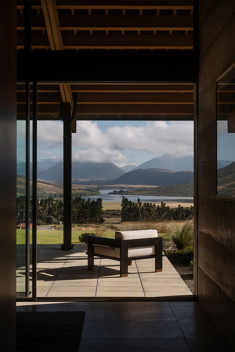 A view of the Southern Alps from one of Flockhill’s new villas.